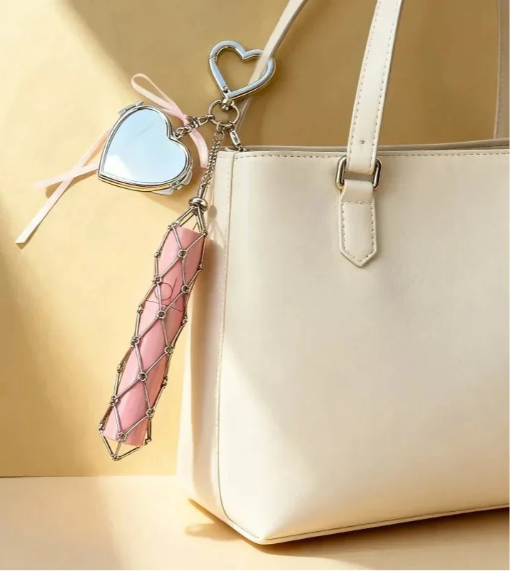 LIPSTICK STAINLESS STEEL KEYCHAIN