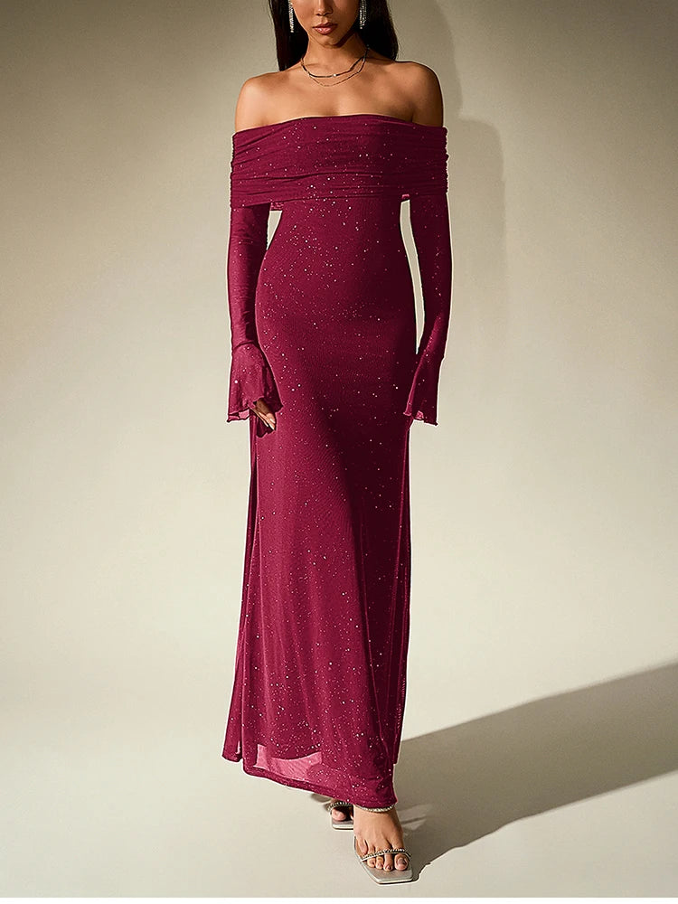 ERIKA LONG SEQUIN DRESS