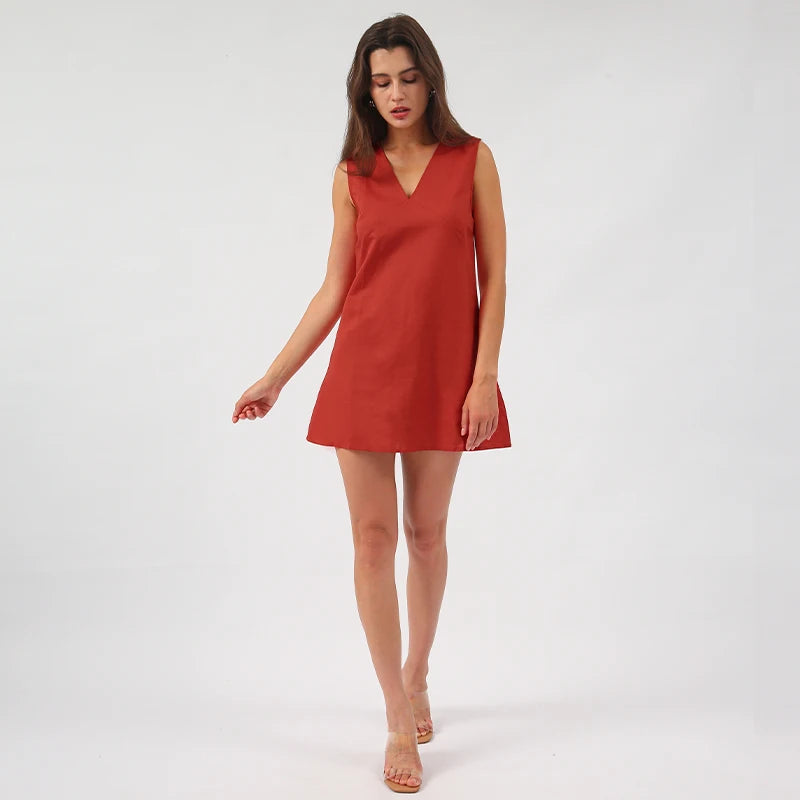 BEIBI LINEN DRESS