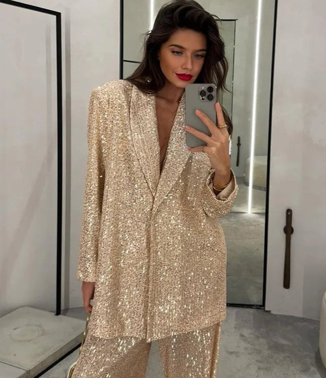 FLORA SEQUIN 2 PIECES SET