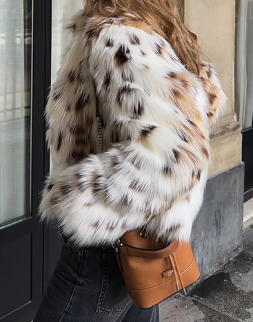 HILERY LEOPARD FUR COAT