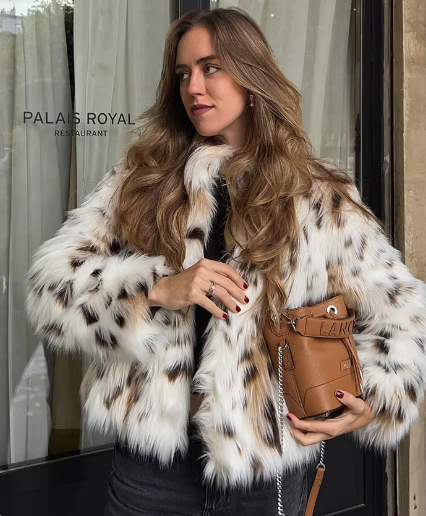 HILERY LEOPARD FUR COAT