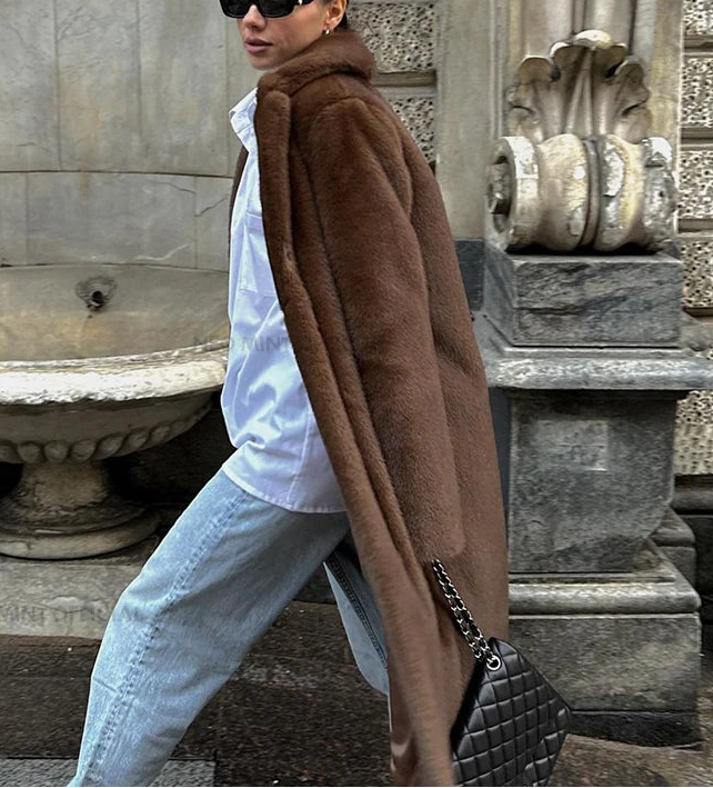 SIMONA FAUX MINK FUR COAT