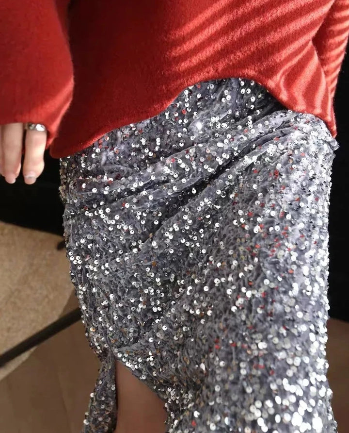 SPARKLE MIDI SKIRT