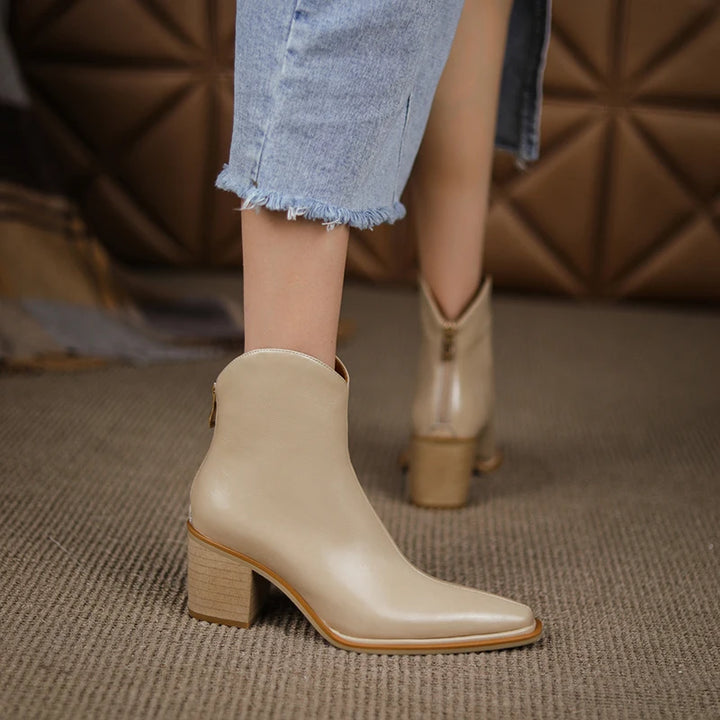 ESHLEY LEATHER BOOTS