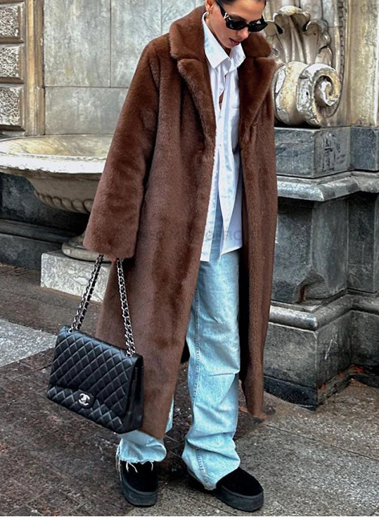 SIMONA FAUX MINK FUR COAT