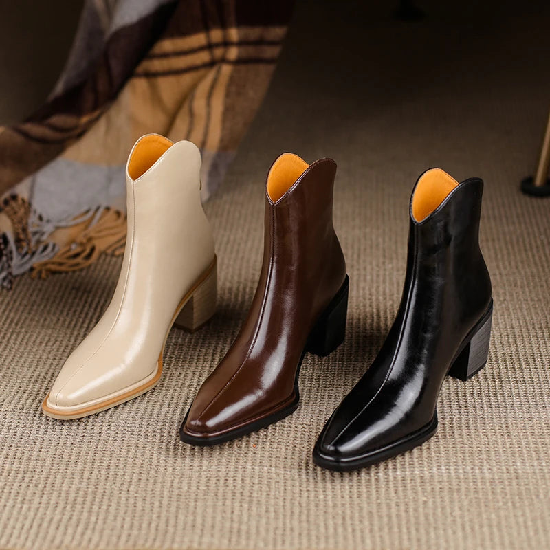 ESHLEY LEATHER BOOTS