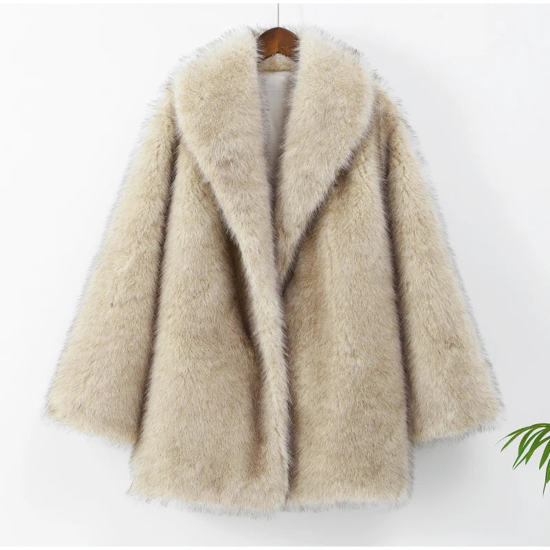 Faux Fur Coat Fake Pelzmantel Damen ANNA FUR COAT – Larmossi