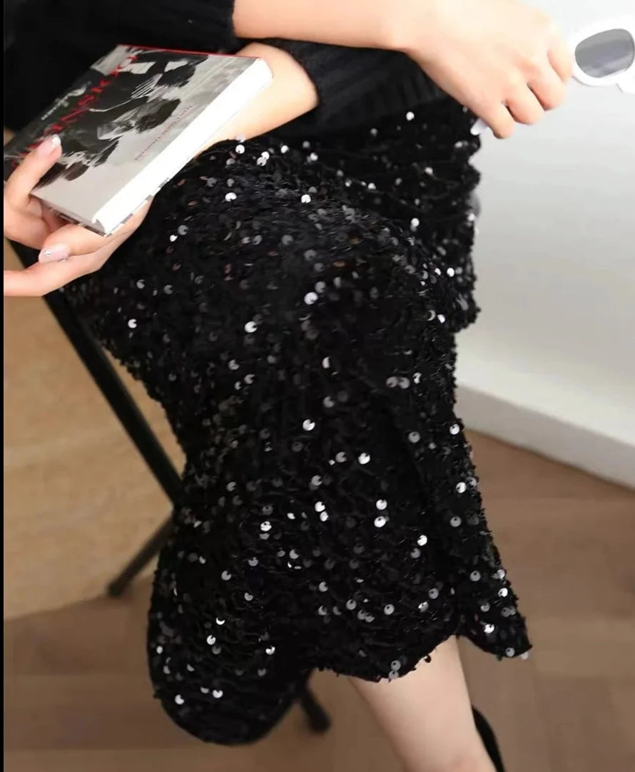 SPARKLE MIDI SKIRT