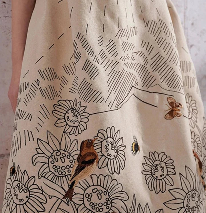 ELINA EMBROIDERY DRESS