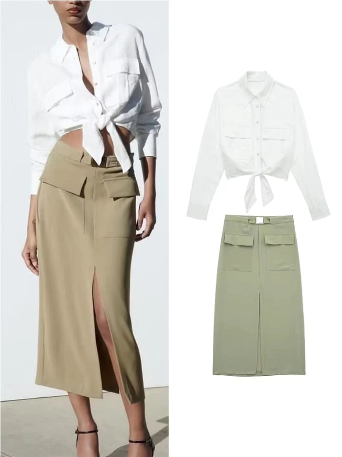 CHARLOTTE SHIRT & SKIRT SET