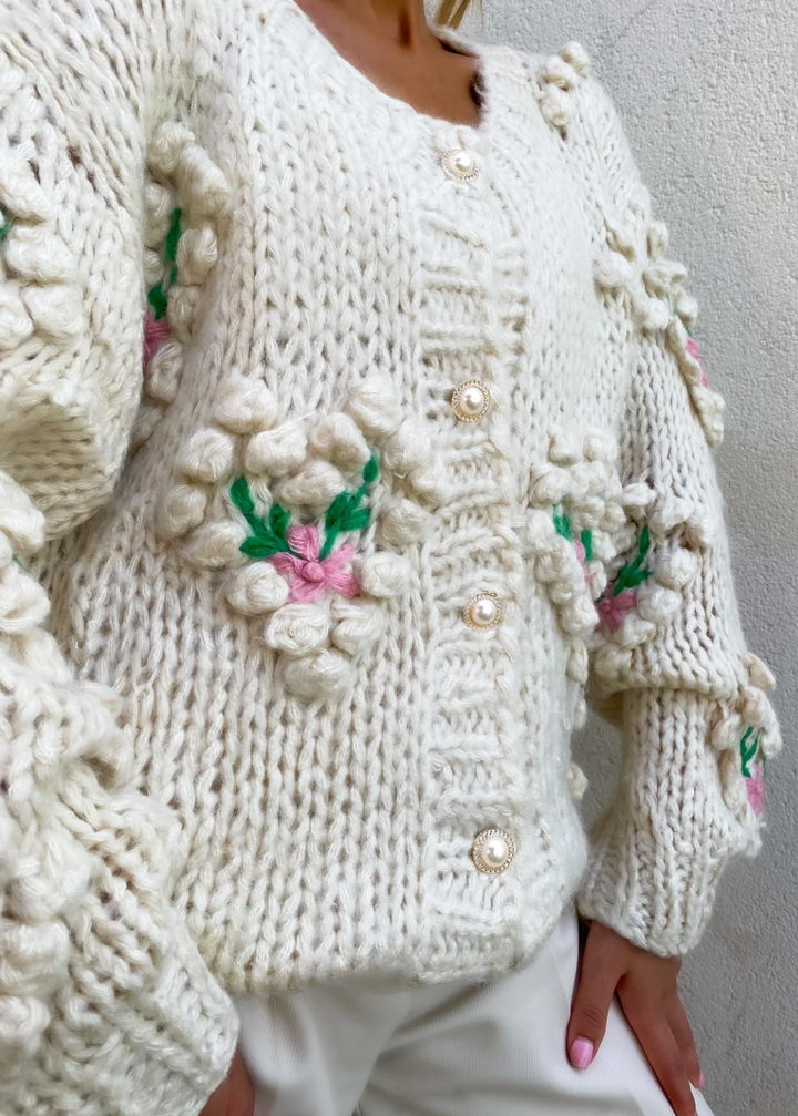 SUSAN APPLIQUE CARDIGAN