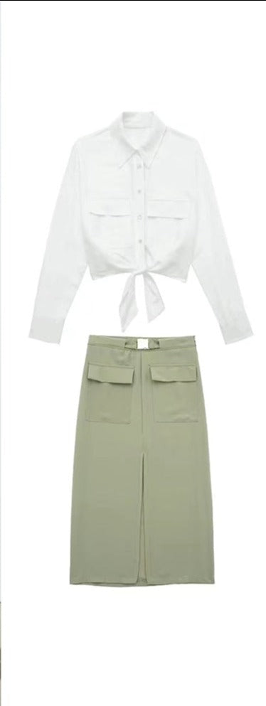 CHARLOTTE SHIRT & SKIRT SET