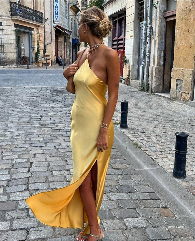 SATIN MAXI DRESS