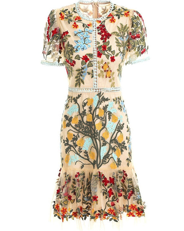 LINDA EMBROIDERED DRESS limited edition