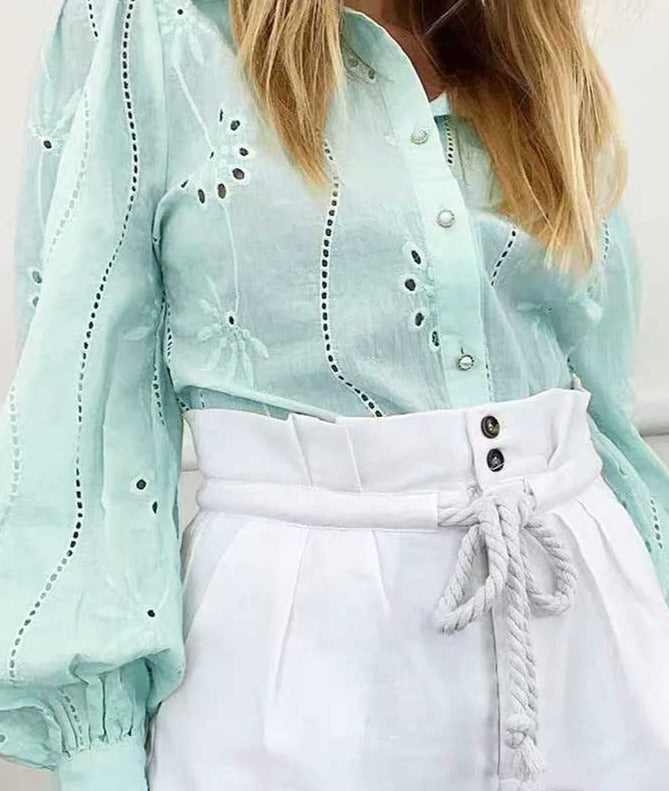 FRIDA MINT BLOUSE