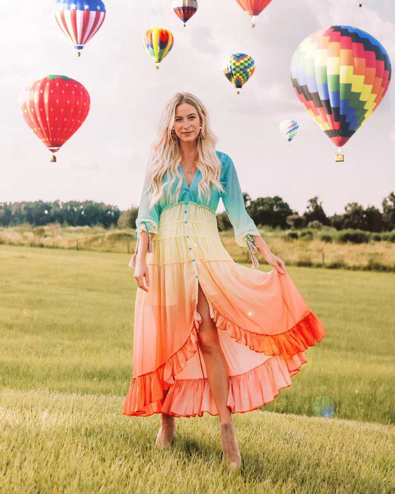 RAINBOW-INSPIRED DRESS