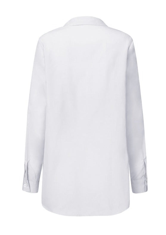 ZANZE SELF-TIE SHIRT /plus size/