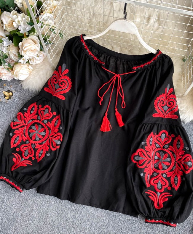 MARIA EMBROIDERED SHIRT