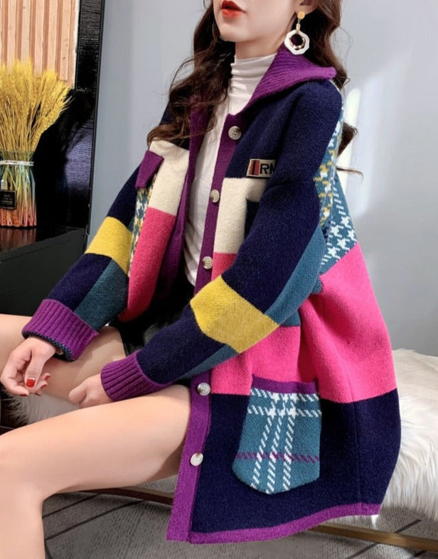 EMILY COLORBLOCK CARDIGAN