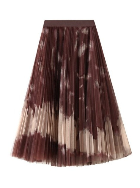 NANCY PLEATED CHIFFON SKIRT