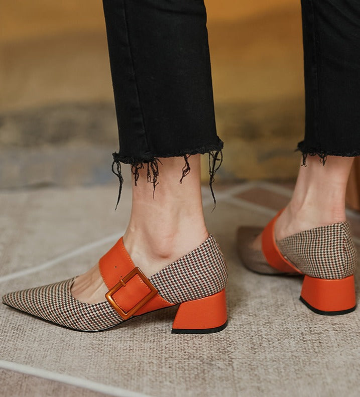 JANE ORANGE HEELS