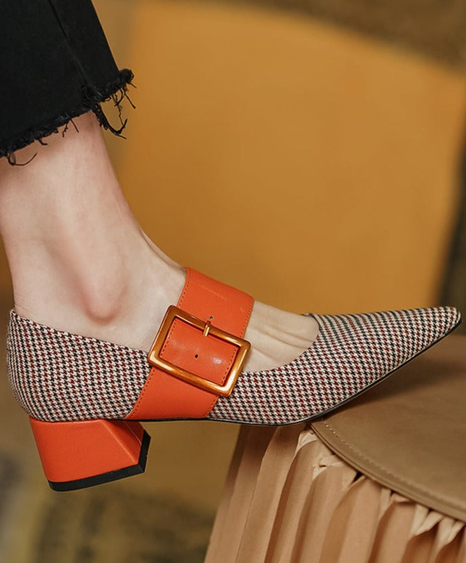 JANE ORANGE HEELS