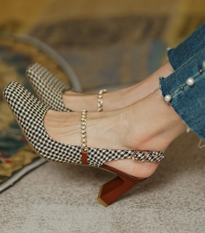 GRETA PEARL VINTAGE HEELS