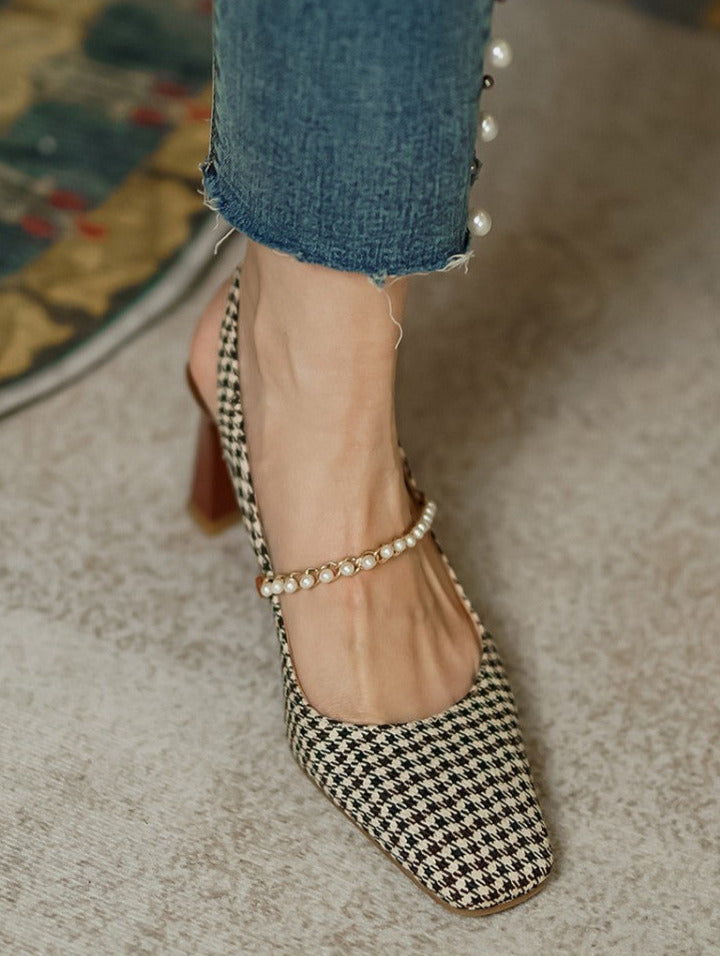 GRETA PEARL VINTAGE HEELS