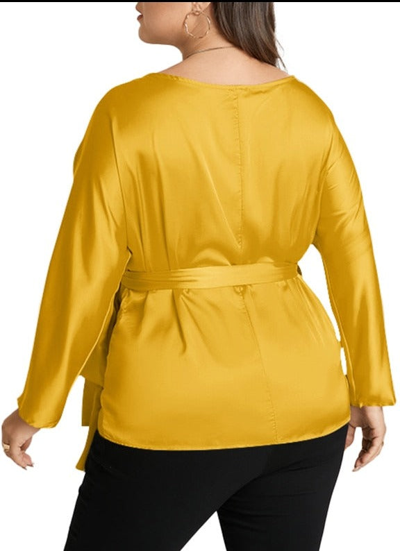 VONDA V-NECK TOP /plus size/