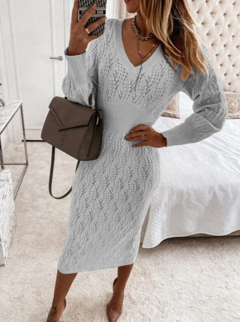 COZY KNIT MIDI DRESS