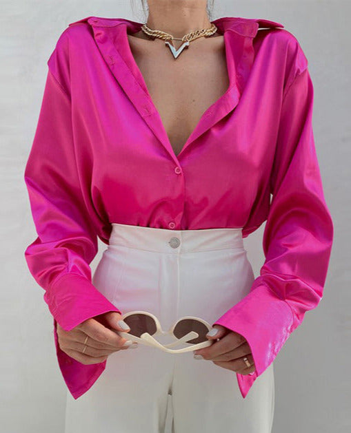 PEIGE SILK BLOUSE