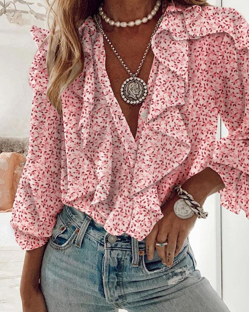 VERA RUFFLED BLOUSE